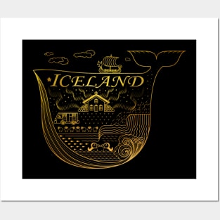 Golden Iceland Posters and Art